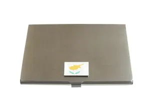 Cyprus Flag Pendant Business Card Holder
