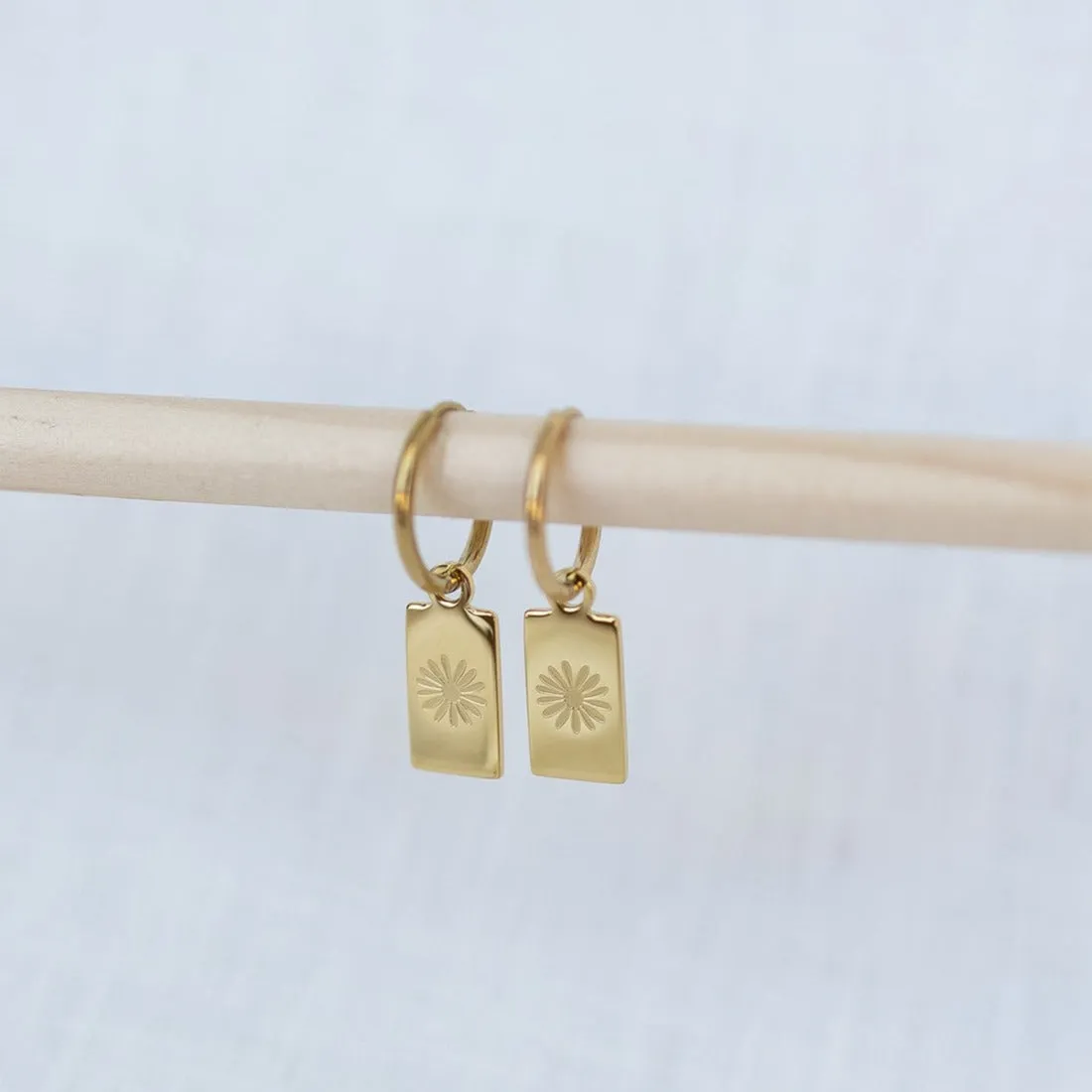 Daisy Hoop Earrings