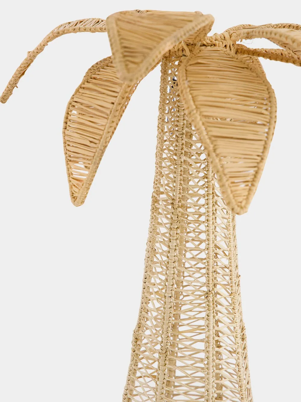 Dark Beige Palm Tree Iraca Medium Candle Holder