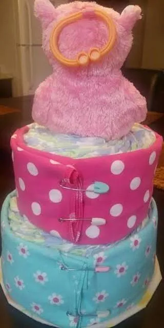 Diaper Cake - Owl Girl