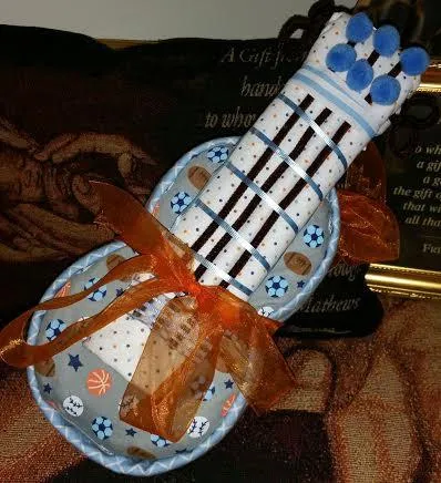 Diaper Cake Theme - Music Guitar