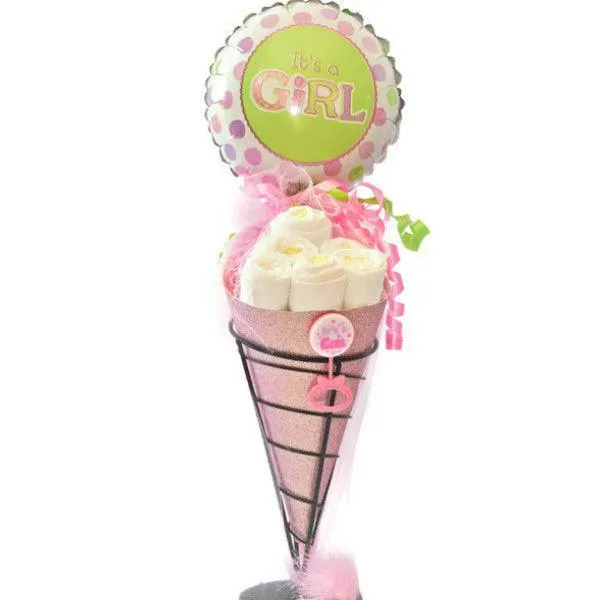 Diaper Sundae Cone - Girl