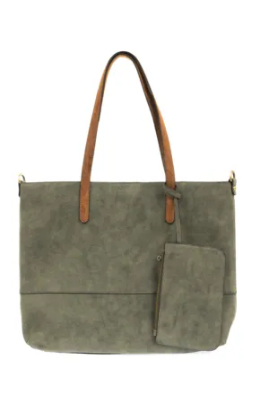 Distressed Leather-Look Tote