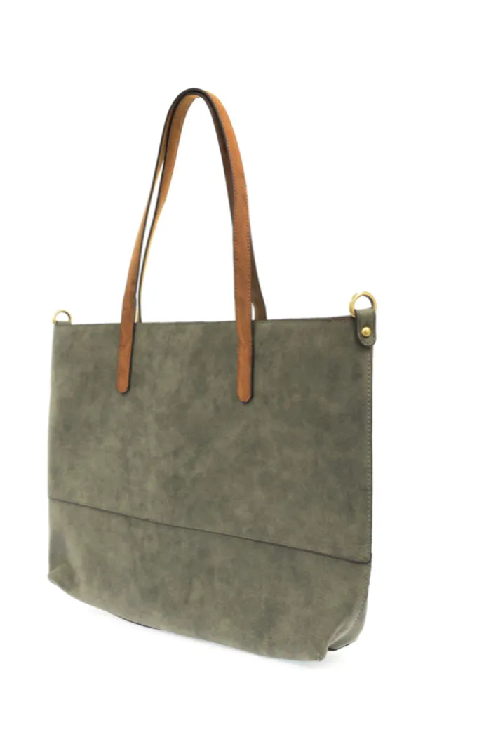 Distressed Leather-Look Tote
