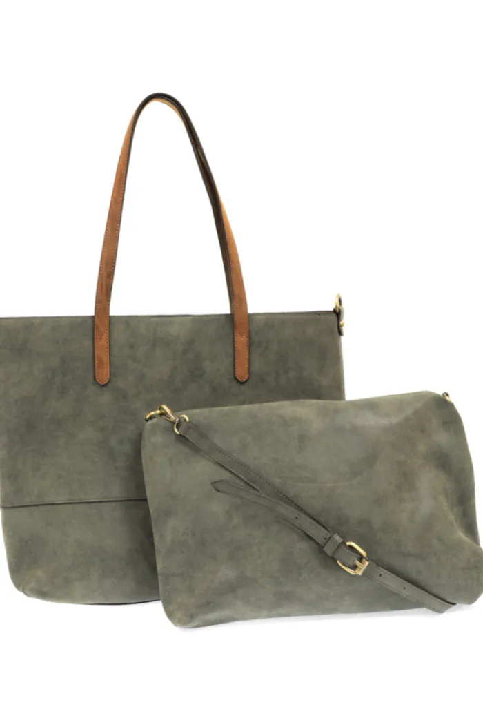 Distressed Leather-Look Tote