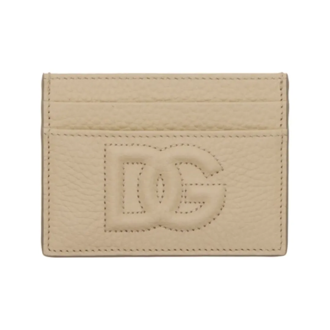 DOLCE & GABBANA DG LOGO CARD HOLDER LIGHT BEIGE