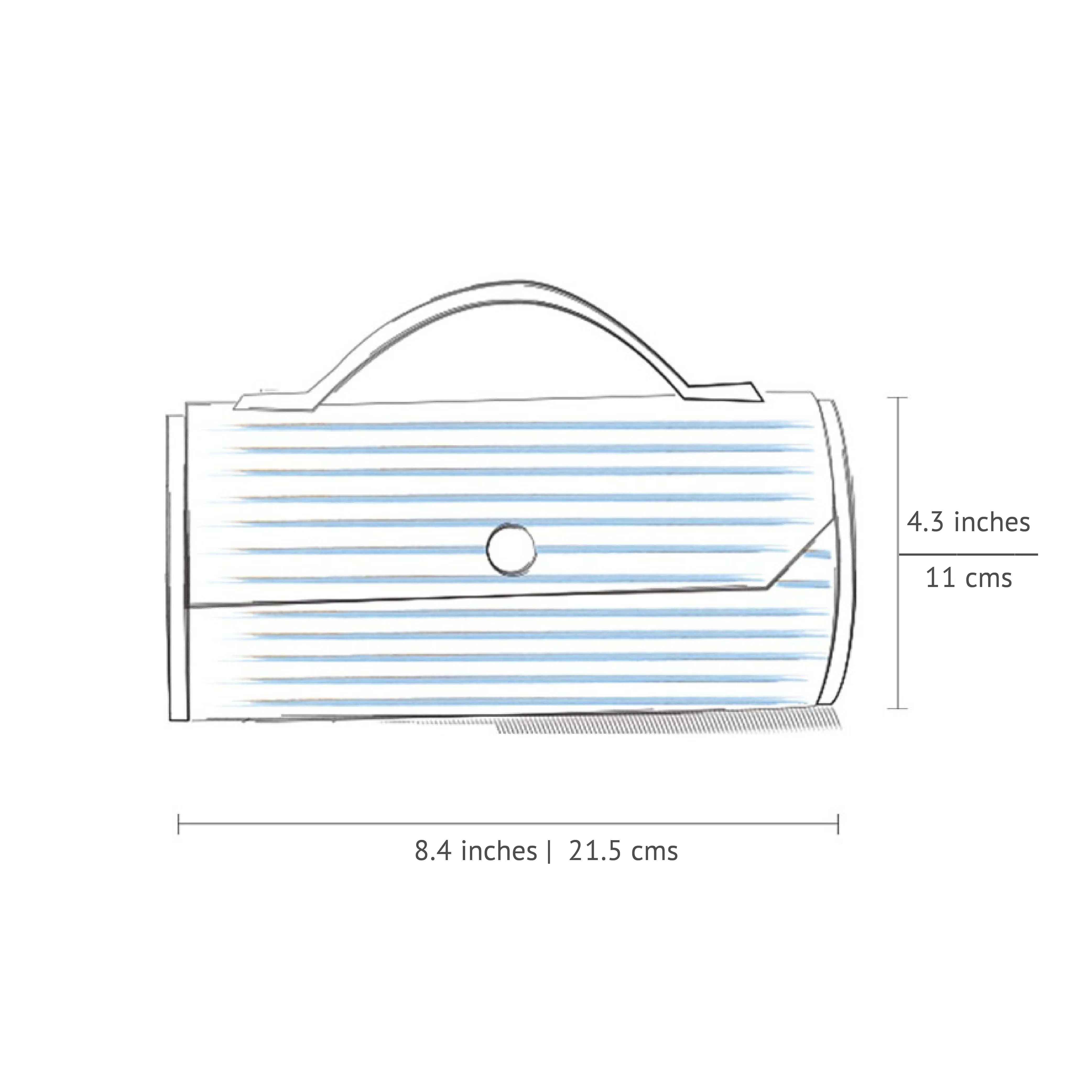 DOVE & SLATE Round Clutch - Changeable Sleeve