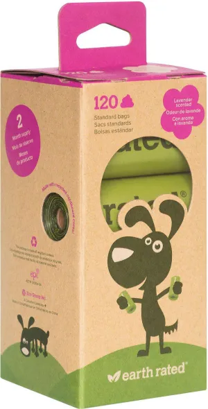 Earth Rated Poop Bags Refill Pack 8 Rolls Dog Supply
