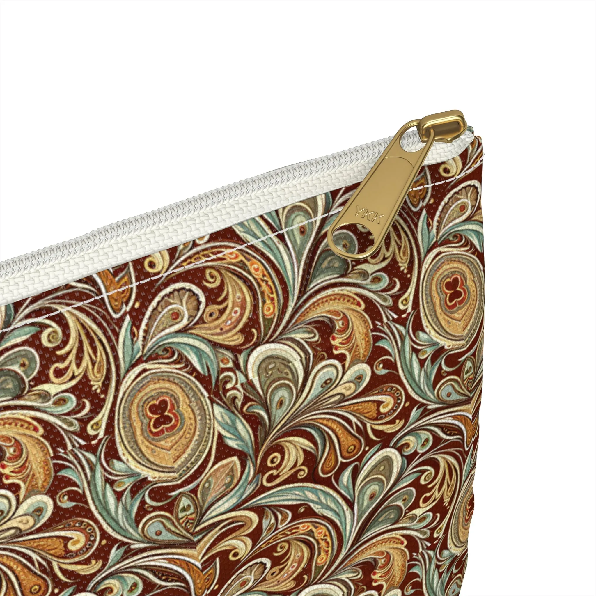 Earth Tone Paisley Cosmetic Travel Bag