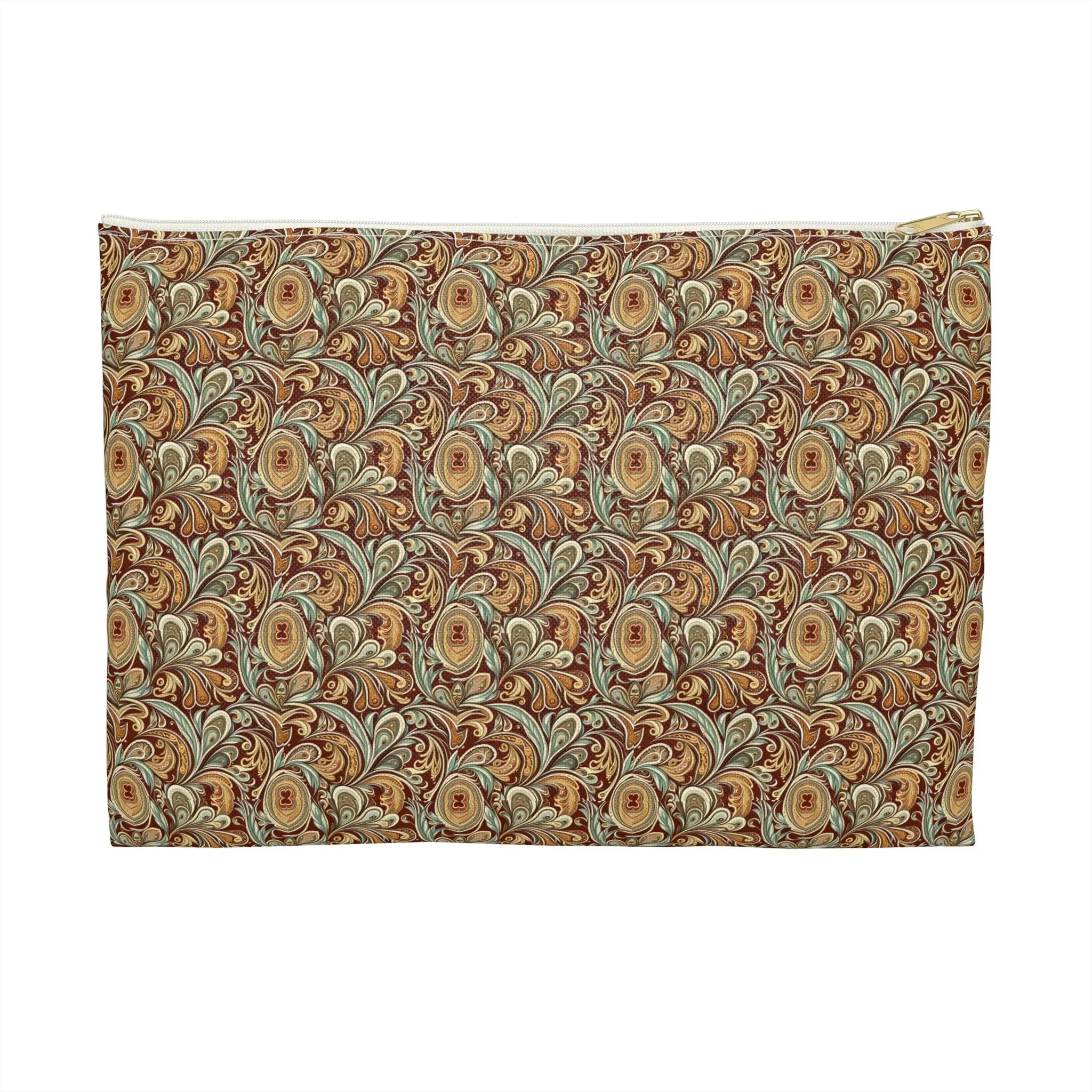 Earth Tone Paisley Cosmetic Travel Bag