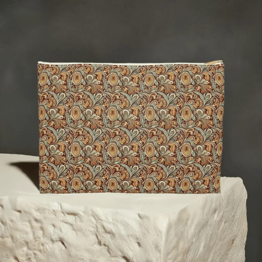 Earth Tone Paisley Cosmetic Travel Bag