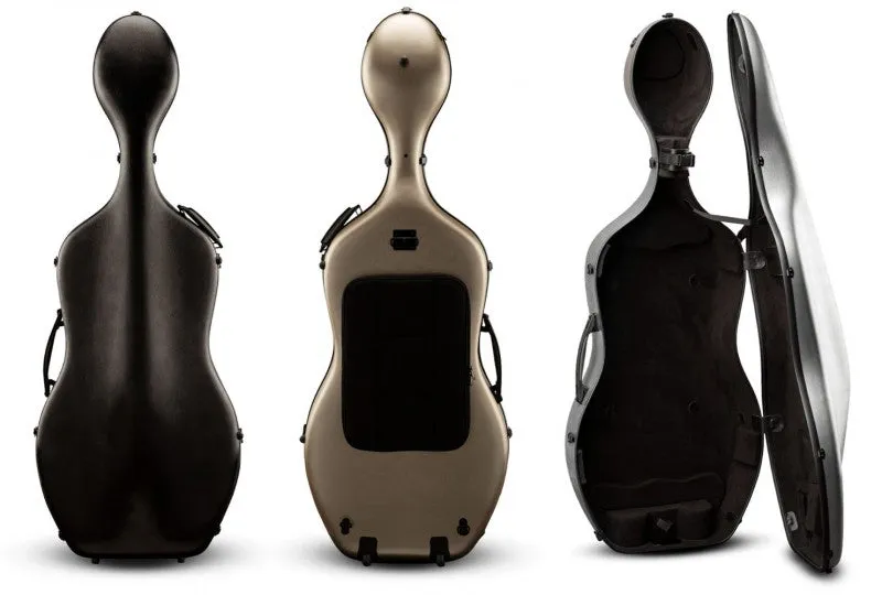 EASTMAN Lightweight Polycarbonate Cello Case with Wheels, 4/4