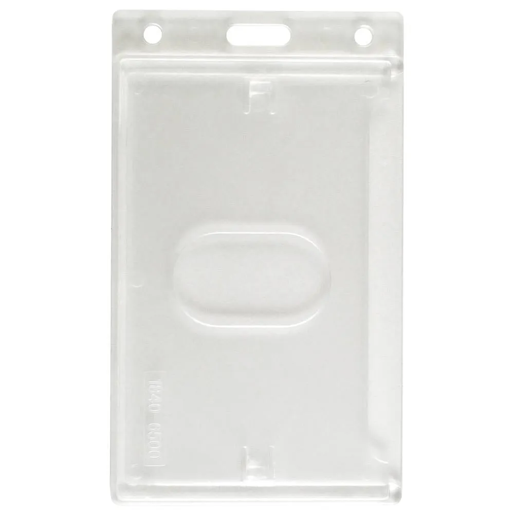 Economy Frosted Vertical Side-Load Badge Holder, 2.13" x 3.38" (50/Pack)