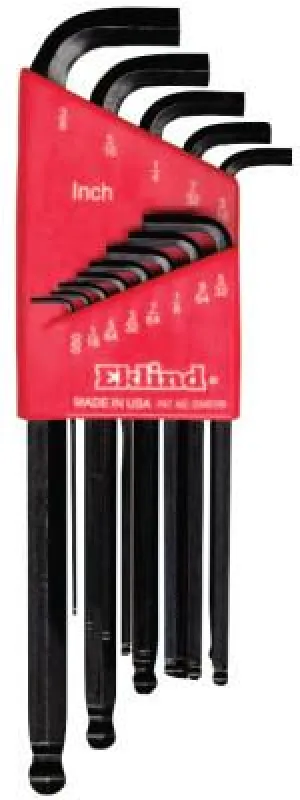 Eklind?? Tool Ball-Hex-L Stubby Key Sets, 11 per set, Hex Ball Tip, Inch, 13111