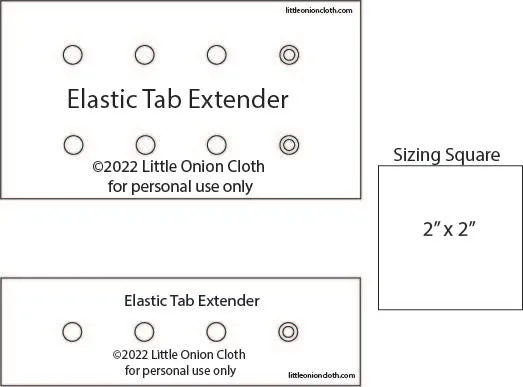 Elastic Waist Tab Extender Sewing Pattern