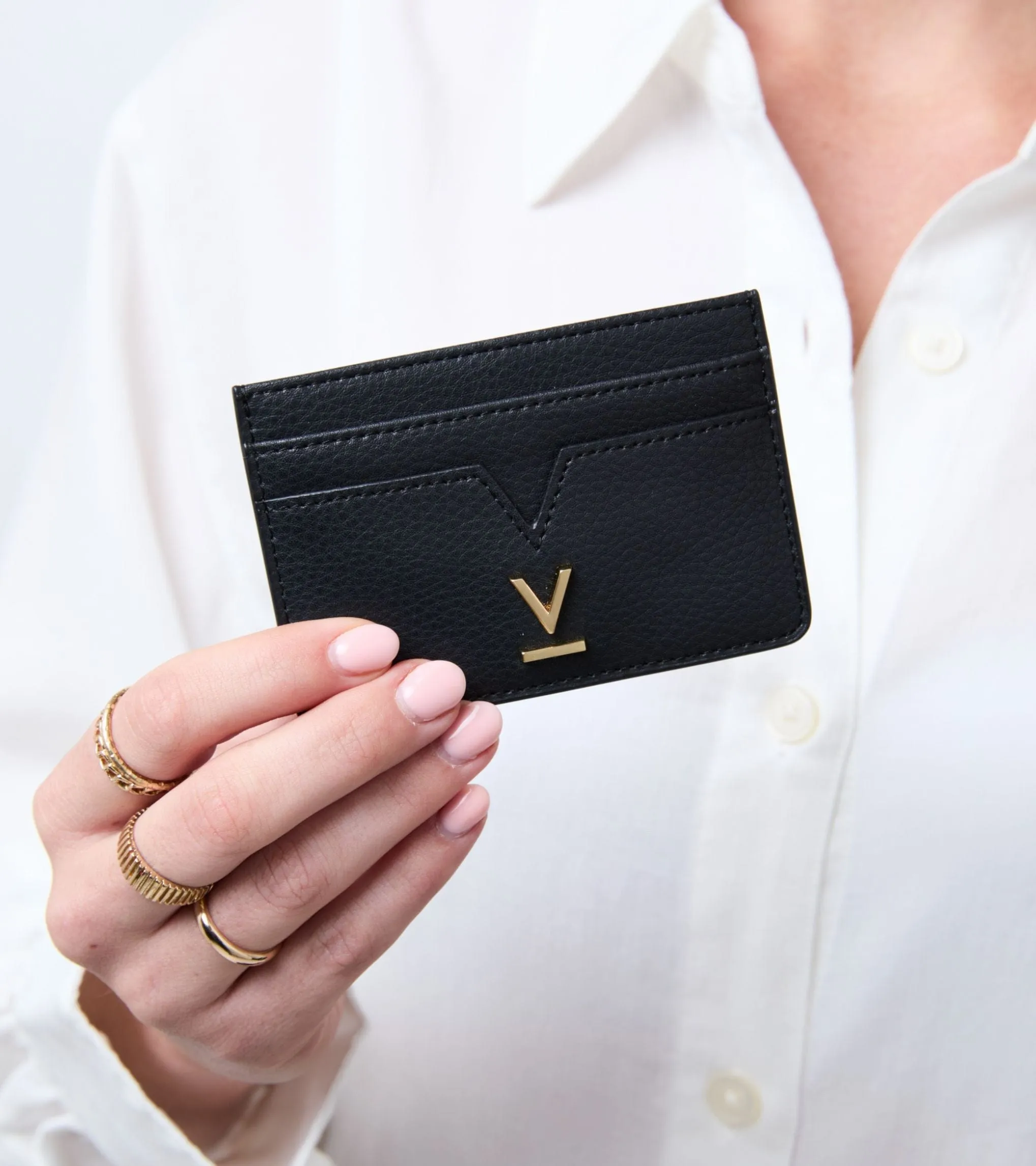 Elia Vegan Bio-Based Bamboo Leather Card Holder | Black