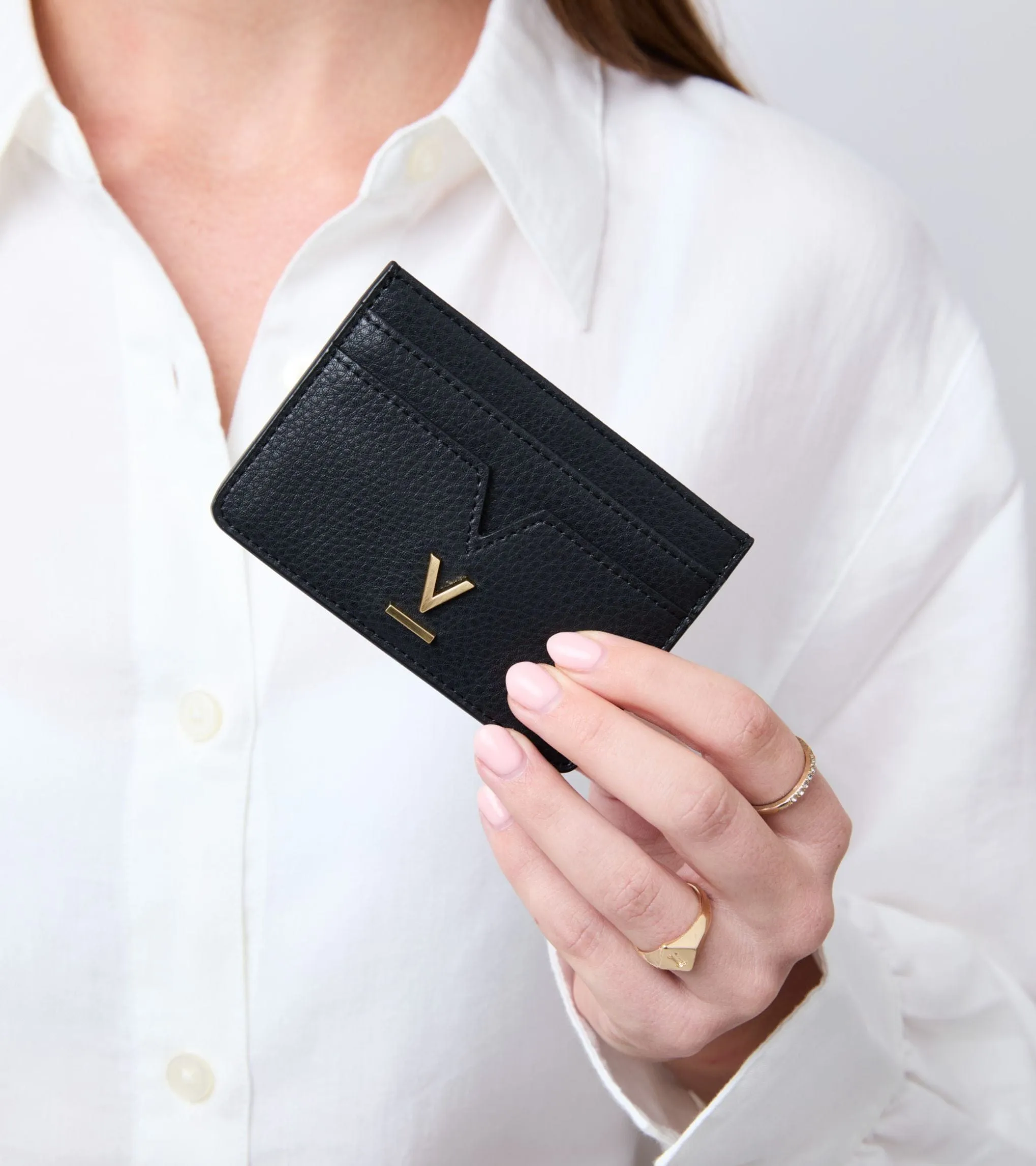 Elia Vegan Bio-Based Bamboo Leather Card Holder | Black