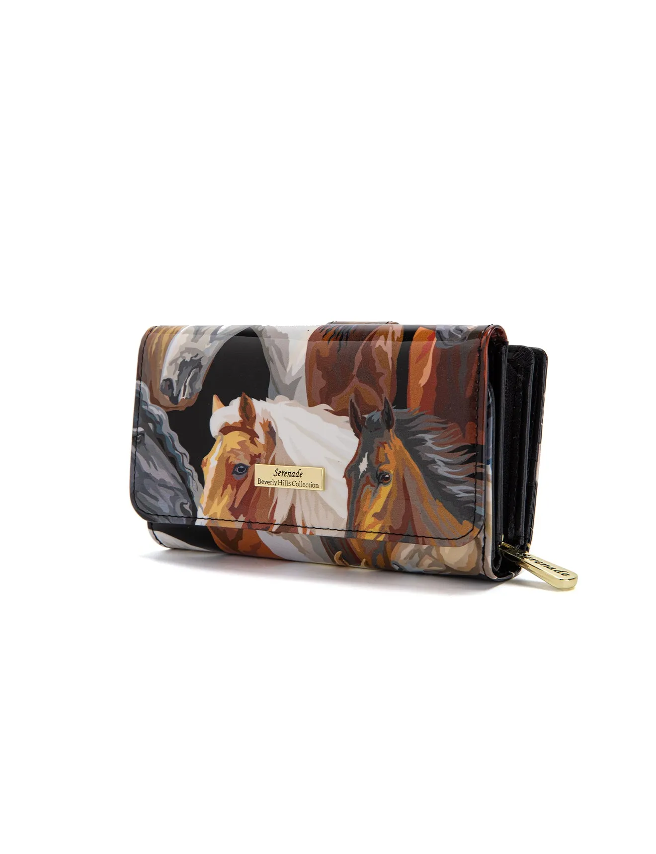 EQUESTRIAN   MED LEATHER RFID WALLET- WSF2402