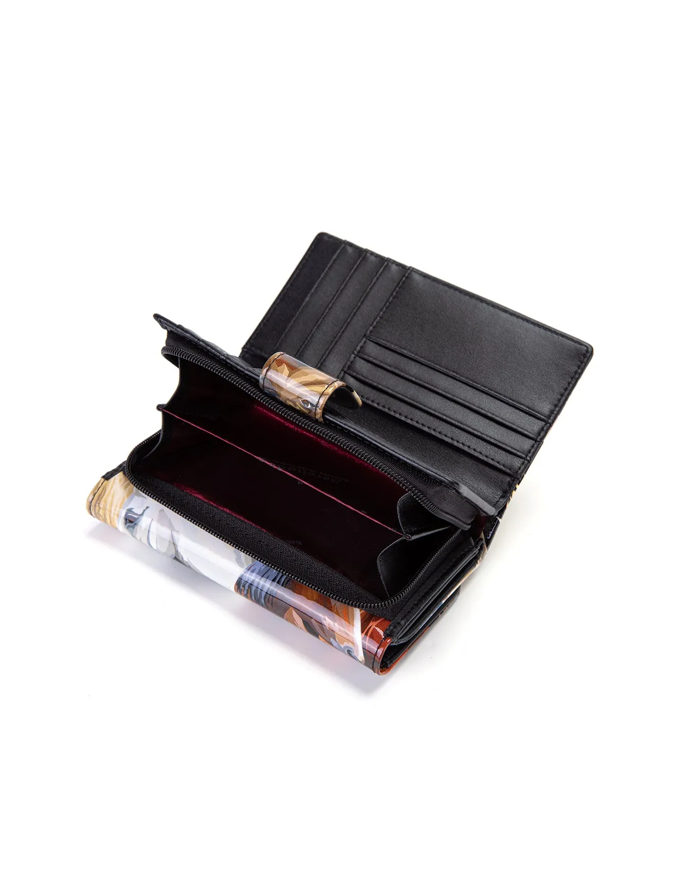EQUESTRIAN   MED LEATHER RFID WALLET- WSF2402