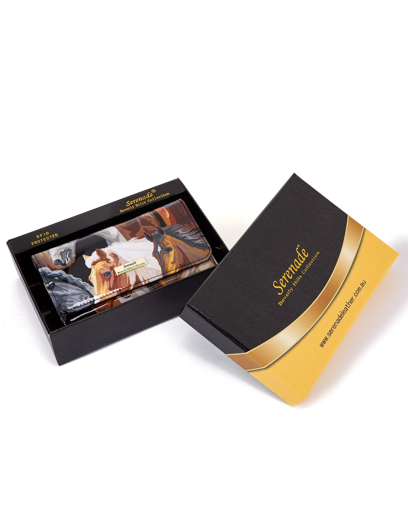 EQUESTRIAN   MED LEATHER RFID WALLET- WSF2402