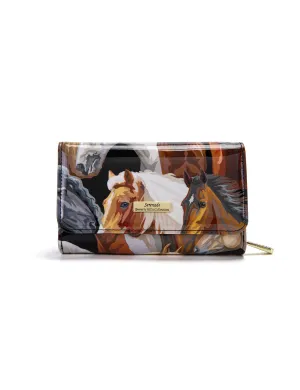 EQUESTRIAN   MED LEATHER RFID WALLET- WSF2402