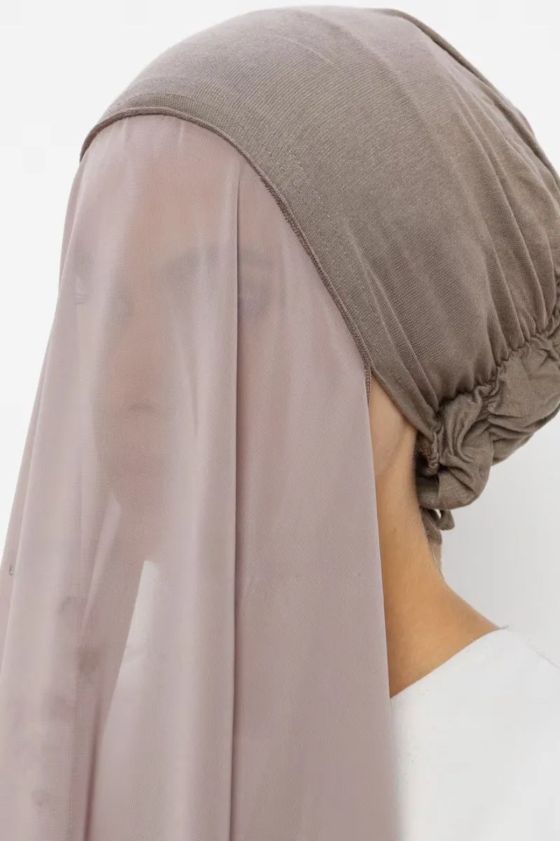 Everyday Chiffon Hijab with Undercap | Light Mink