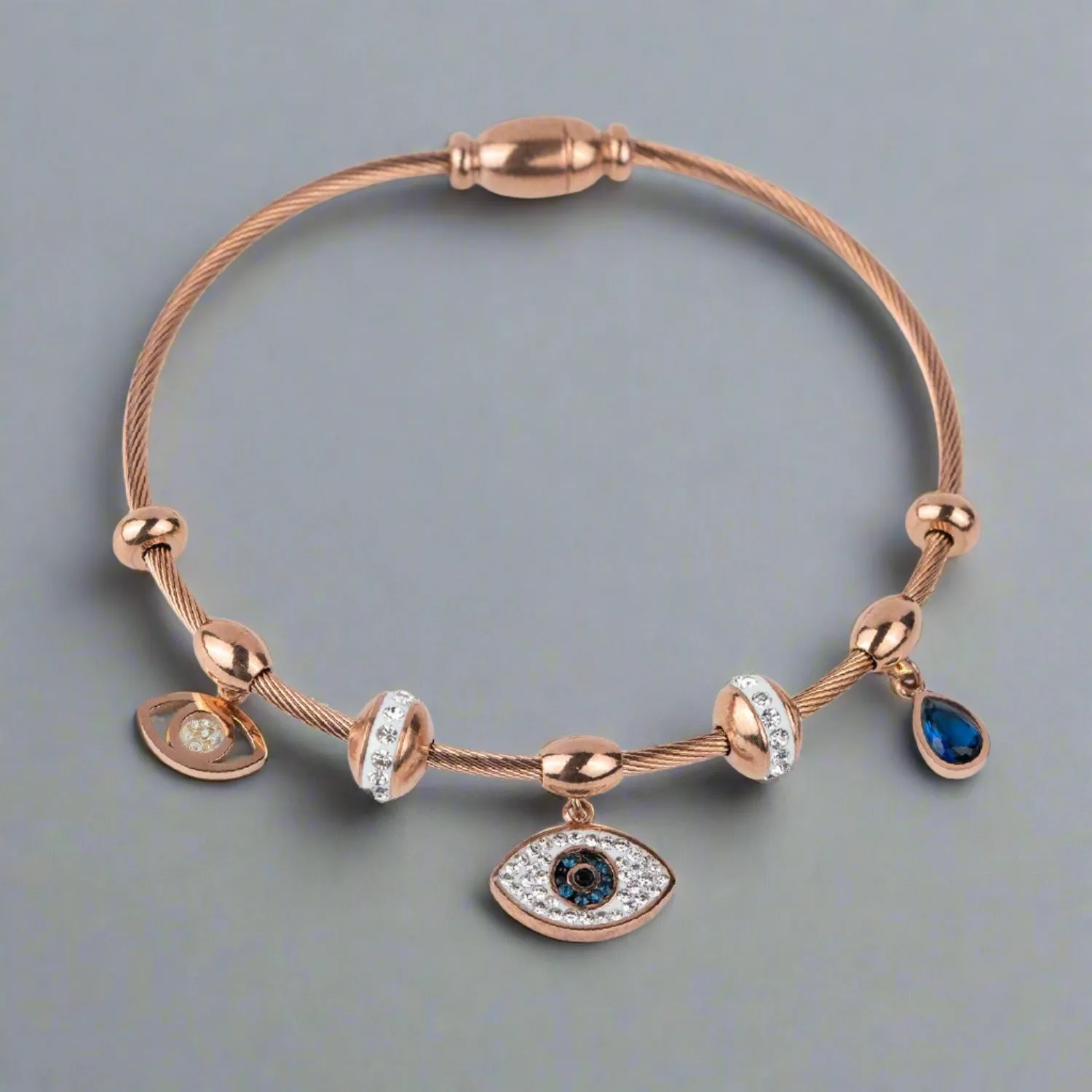 Evil Eye Charms Dangler Bracelet