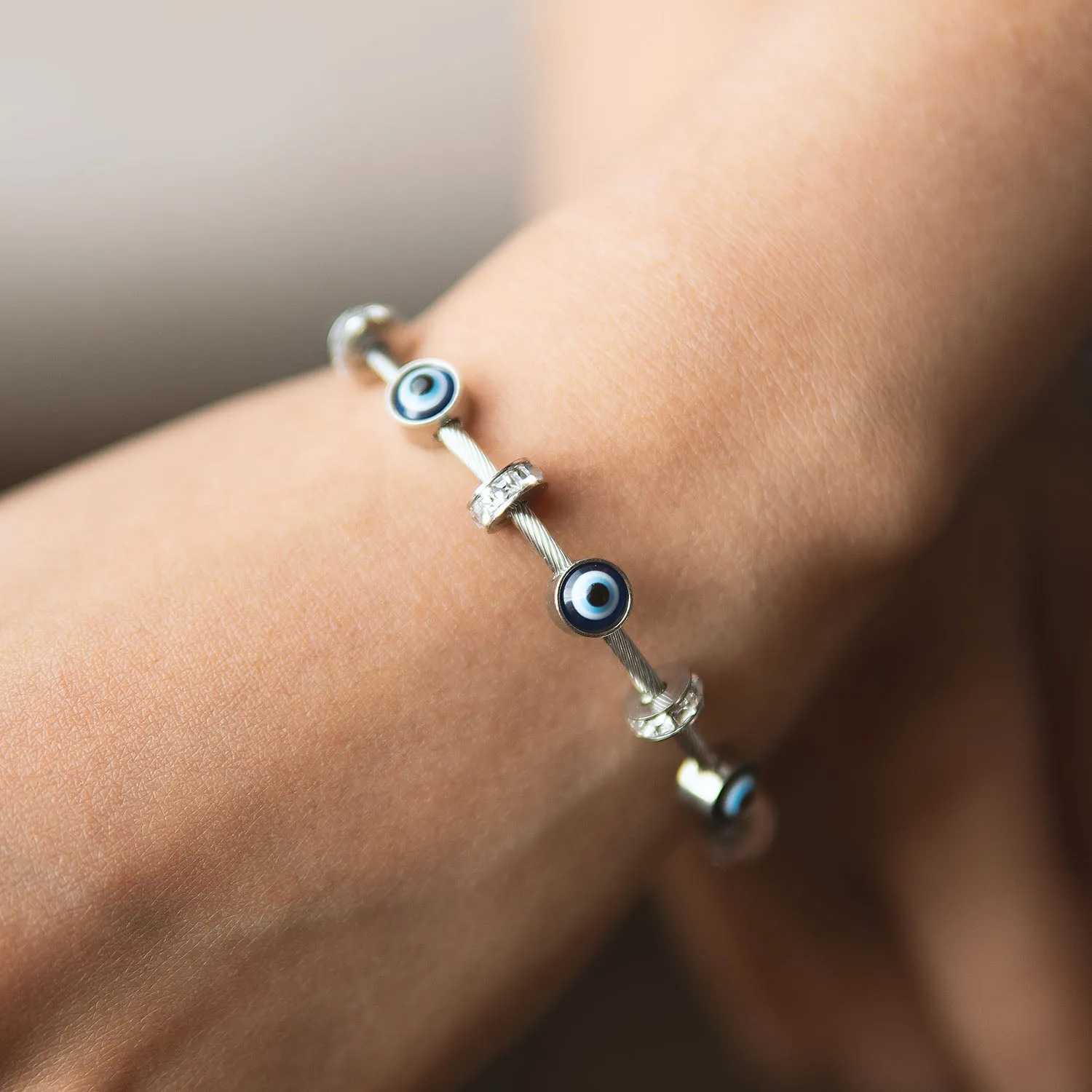 Evil Eye Diamond Magnetic Bracelet