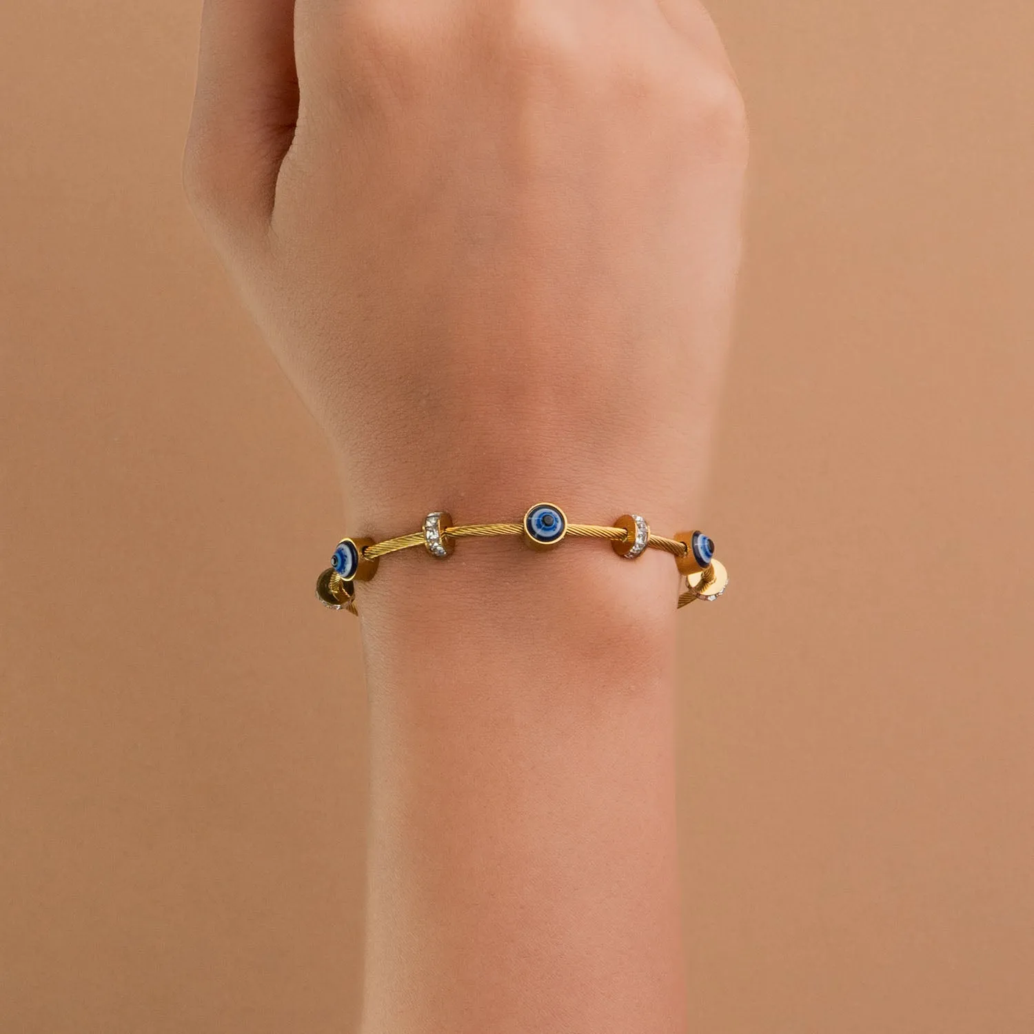 Evil Eye Diamond Magnetic Bracelet