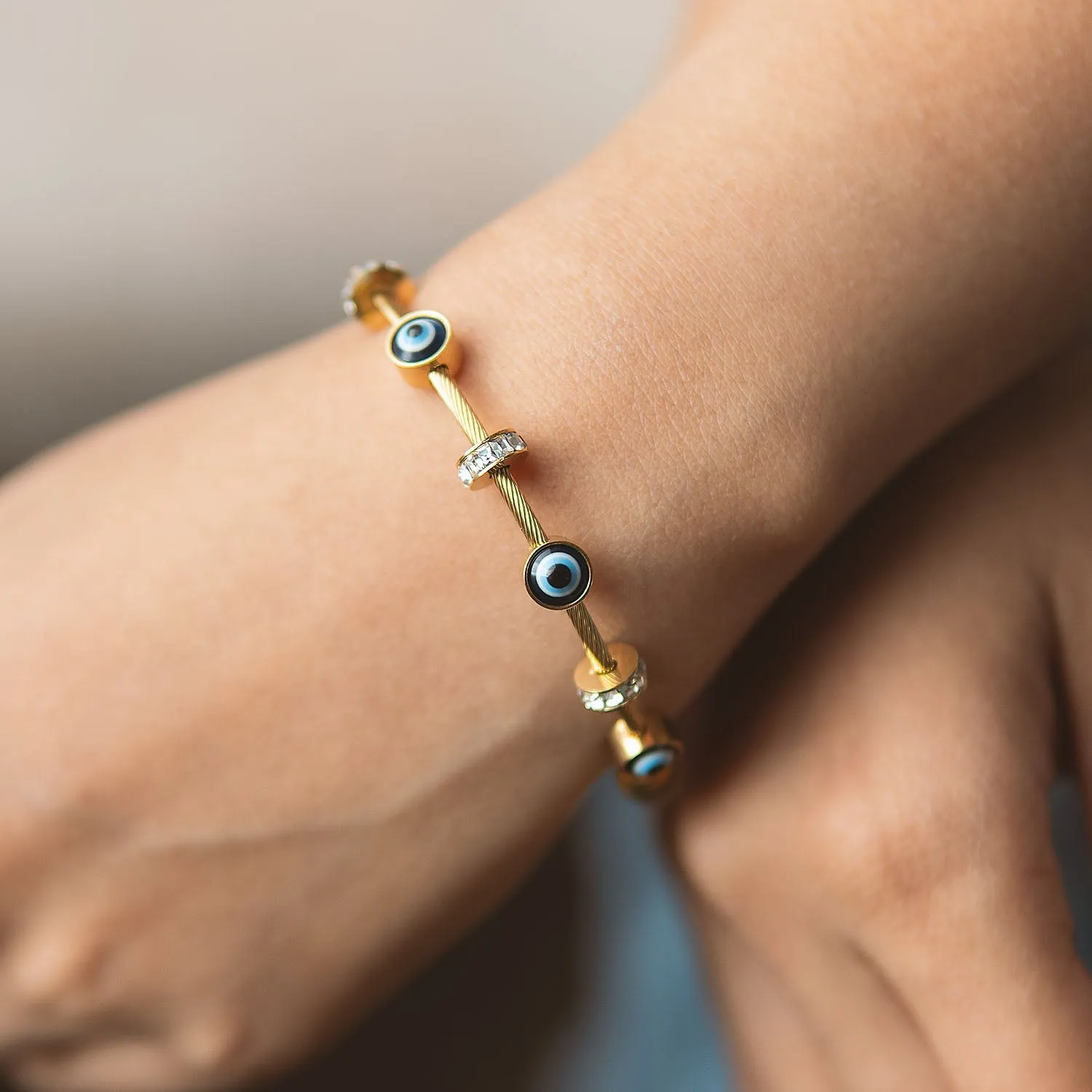 Evil Eye Diamond Magnetic Bracelet