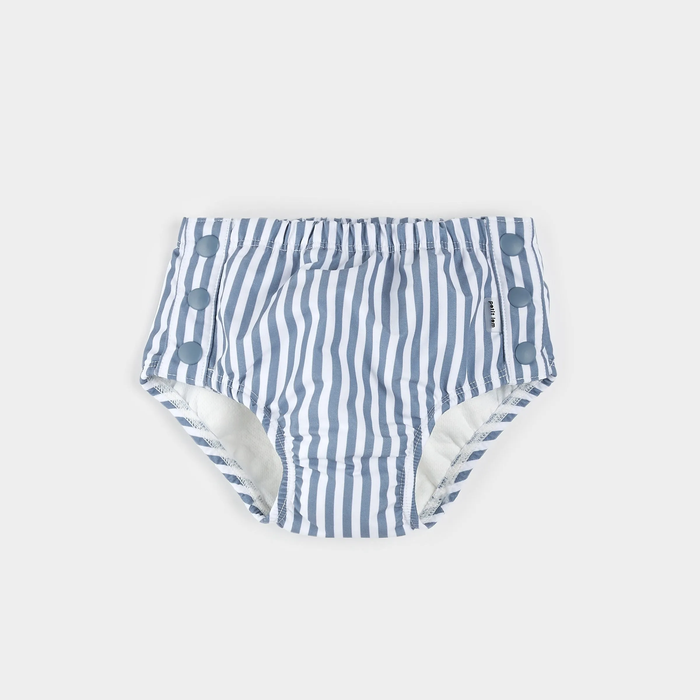 Faded Blue Striped Swim Diaper