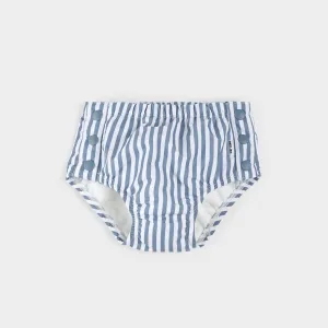 Faded Blue Striped Swim Diaper