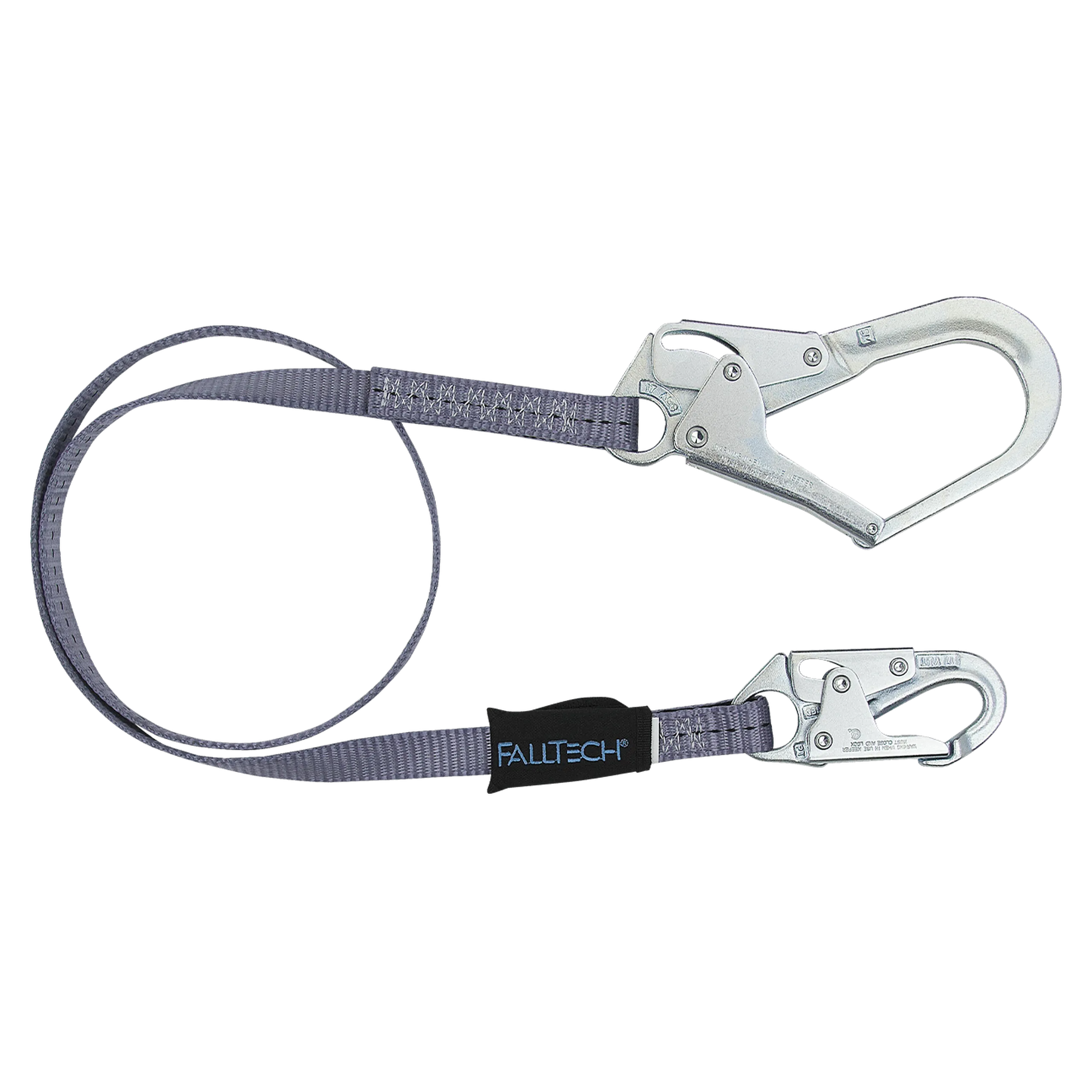 FallTech 82063 6' Web Restraint Lanyard, Fixed-length with Steel Connectors (each)