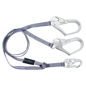FallTech 8206Y3 6' Web Restraint Lanyard, Double-leg Fixed-length with Steel Connectors (each)