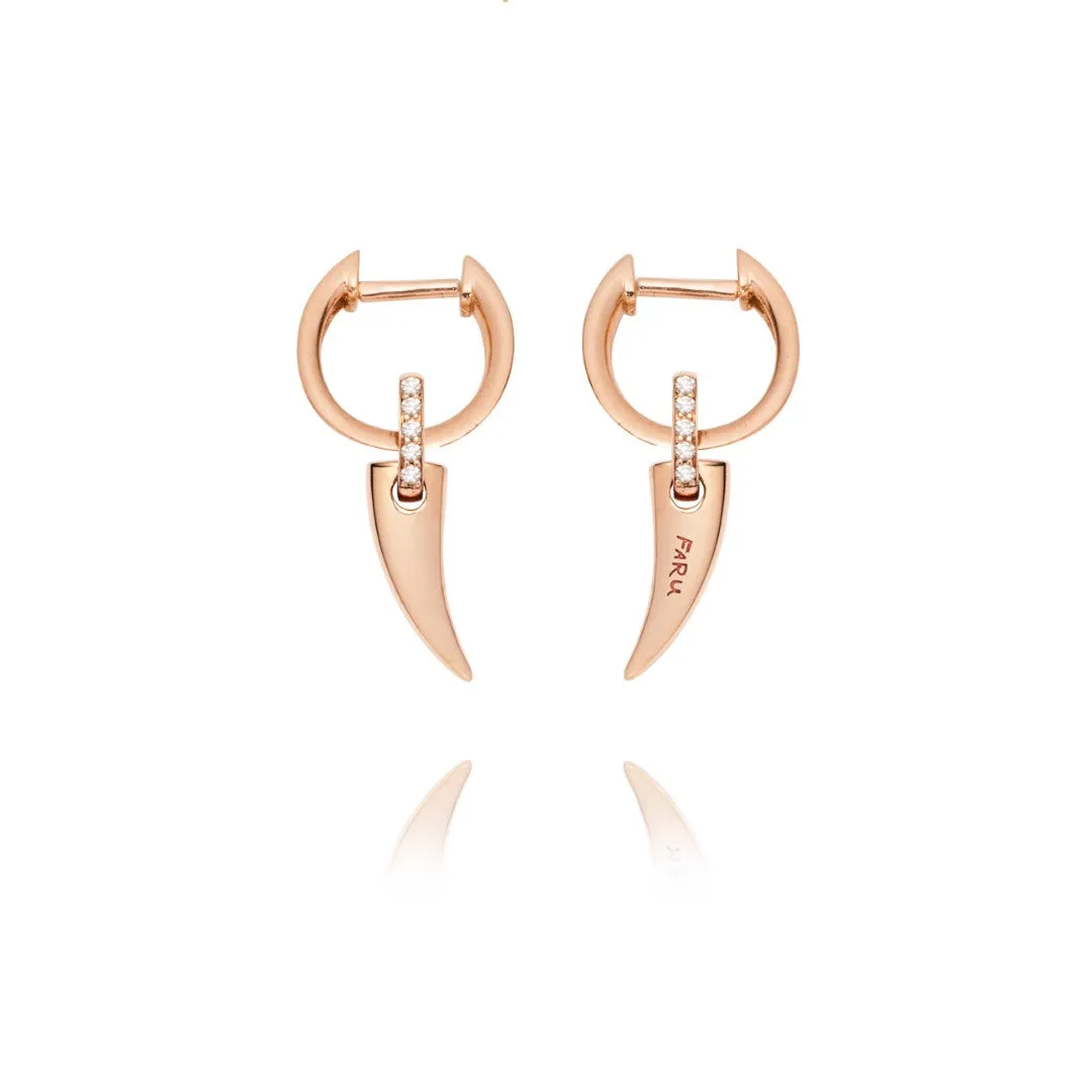 Faru Mini Gold Charm Earrings