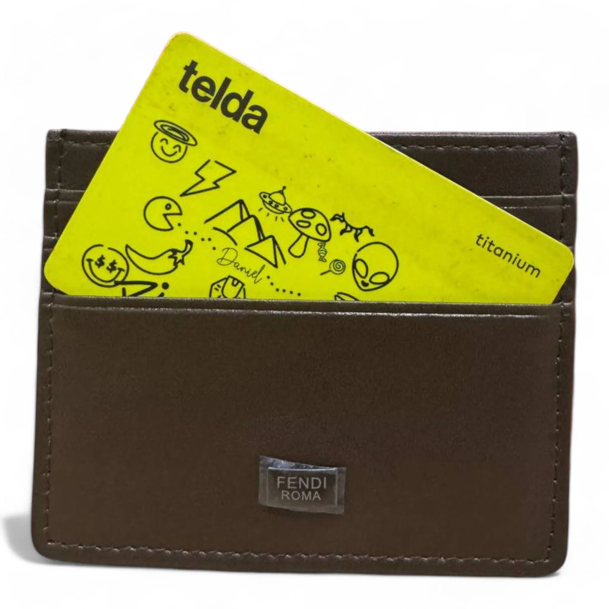 Fendi Roma Leather Cardholder