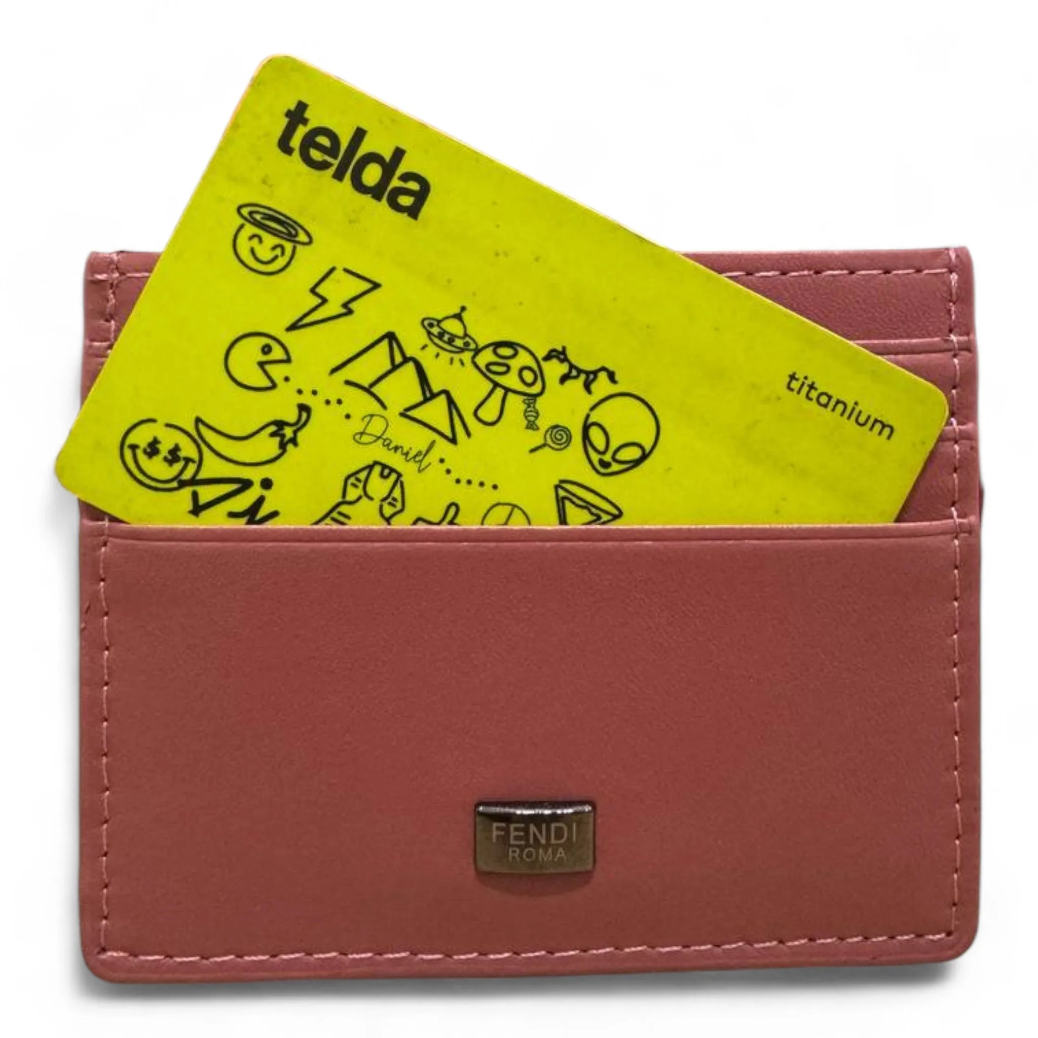 Fendi Roma Leather Cardholder