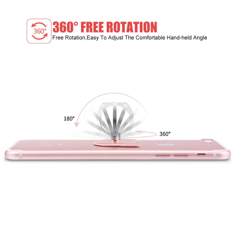 Finger Ring Mobile Phone Smartphone Stand Holder For iPhone XS Huawei Samsung cell Smart Round Phone Silver