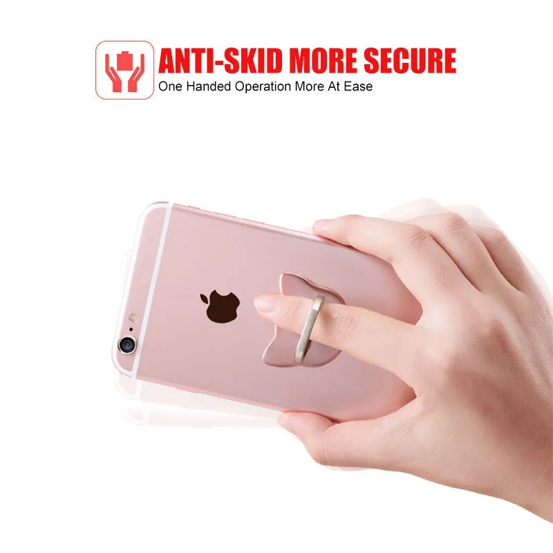 Finger Ring Mobile Phone Smartphone Stand Holder For iPhone XS Huawei Samsung cell Smart Round Phone Silver