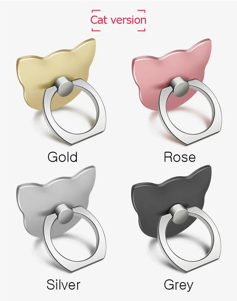 Finger Ring Mobile Phone Smartphone Stand Holder For iPhone XS Huawei Samsung cell Smart Round Phone Silver