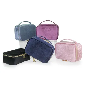 Flannel Cosmetic Makeup Brush Buggy Bag Portable Portable Cosmetic Bag Large Capacity Travel Cosmetic Case