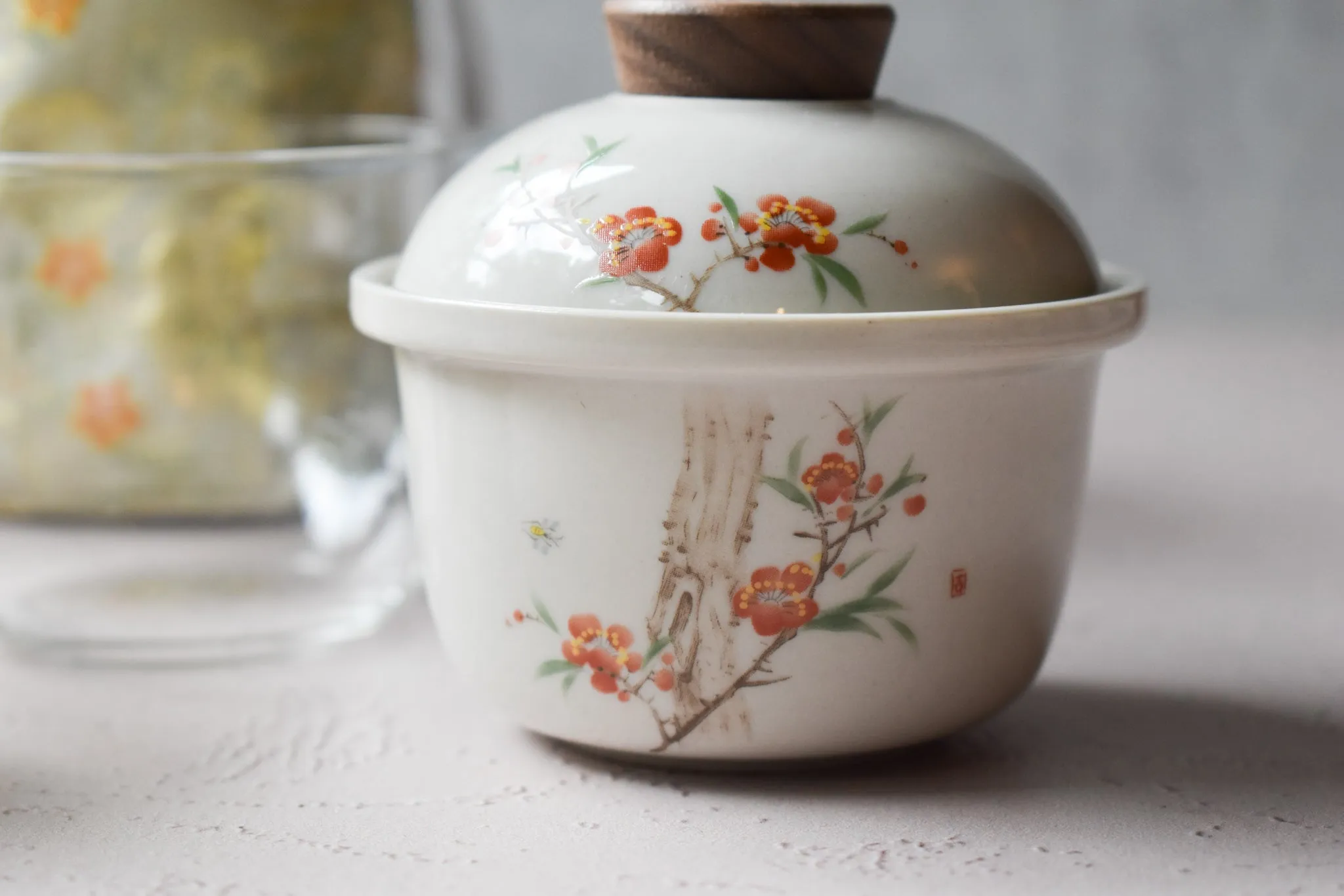 Floral Traveling Tea Set w/Carrying Bag