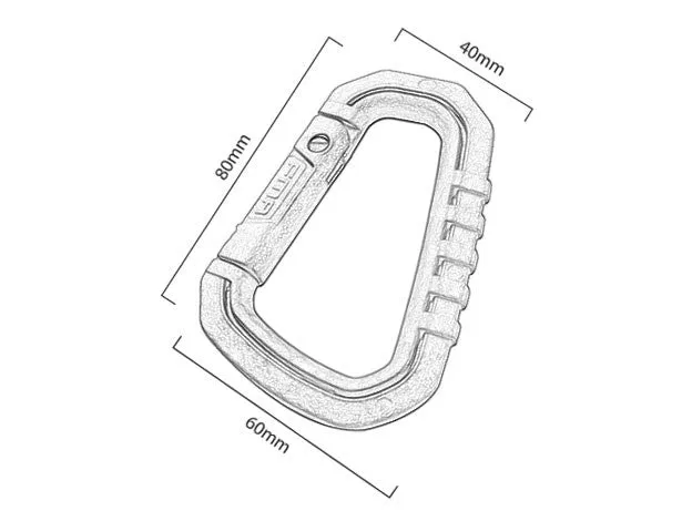 FMA Large Carabiner D-HOOK, 1 Piece - Ranger Green