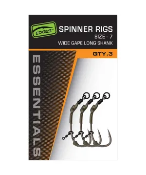 Fox Essentials Wide Gape Longshank Spinner Rigs