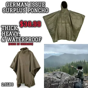 German Military Surplus Wet Weather Poncho Bundle