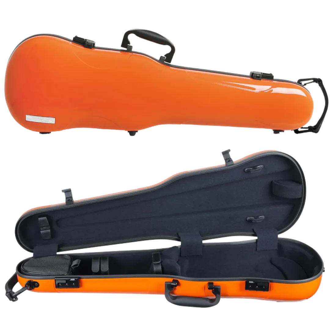 GEWA Air 1.7 Shaped Violin Case 4/4 Orange Gloss with Subway Handle