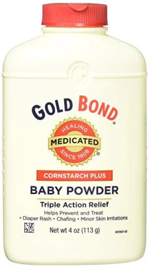 Gold Bond Cornstarch Plus Baby Powder 4 oz (Pack of 10)