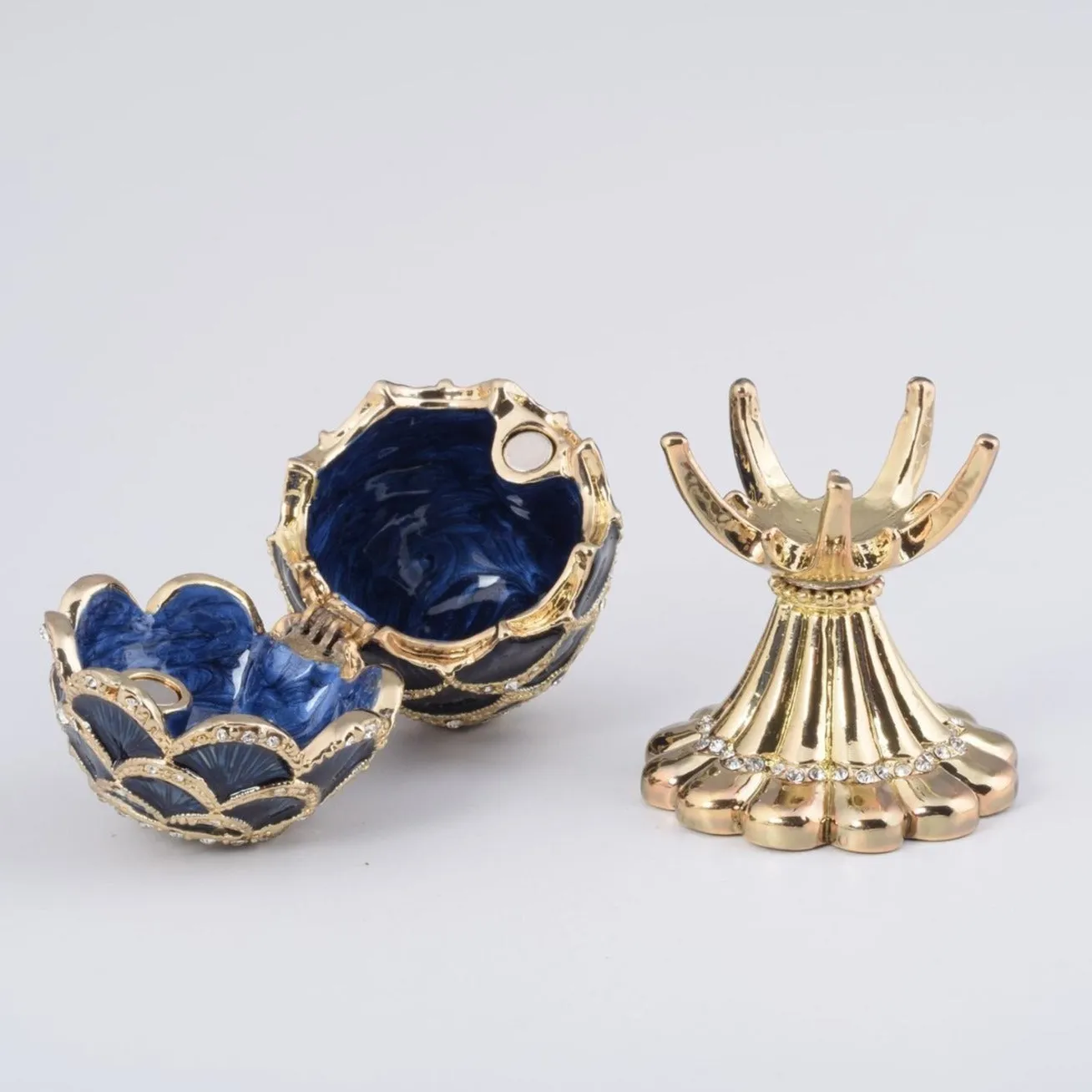 Golden Blue pineapple Shape Faberge Egg