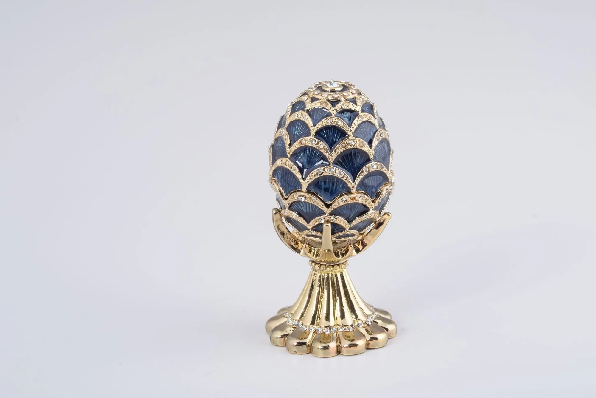 Golden Blue pineapple Shape Faberge Egg