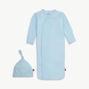 Gown   Hat Set | Pin Dot Blue